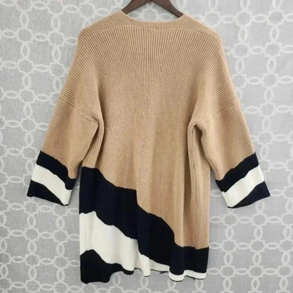 Main Strip Stretched Open Front Sweater Cardigan‎ Women's S/ M - Picture 1 of 6